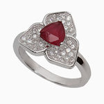 серебряное кольцо с цирконом  59054153